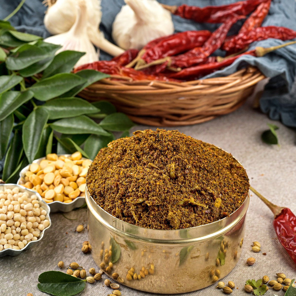 Karivepaku Karam Podi Curry Leaves Powder vellankifoods